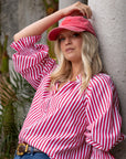 IVY + JACK INSIGHTFUL YOU GOT THIS STRIPE OVERSIZED SHIRT