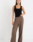 AMONG THE BRAVE INSTINCTIVE TWILL WIDE LEG ELASTIC BACK PANT