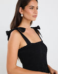 AMONG THE BRAVE ISABELLA COTTON POPLIN STRAPPY TIERED MAXI DRESS