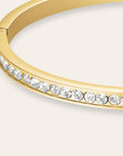 ROSEFIELD GOLD CHANNEL SET CRYSTAL TENNIS BANGLE