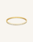 ROSEFIELD GOLD CHANNEL SET CRYSTAL TENNIS BANGLE