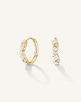 ROSEFIELD PLAYFUL CRYSTAL BAGUETTE HOOPS