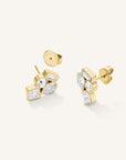 ROSEFIELD PLAYFUL CRYSTAL CLUSTER STUDS
