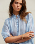 IVY + JACK CLOSURE SHEER HIGH NECK BUTTONED SS TOP
