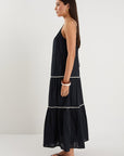 IVY + JACK LATELY STRAPPY TIERED MAXI DRESS