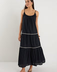 IVY + JACK LATELY STRAPPY TIERED MAXI DRESS