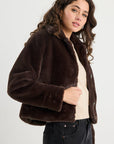 STORIES BE TOLD LODGE FAUX FUR JACKET