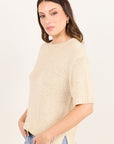 BY ROSA LOVEABLE TAPE YARN KNIT TEE
