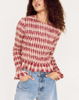 MINK PINK ANOUK SHIRRED TOP