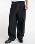 HUFFER BAGGY DENIM JEAN - BLACK