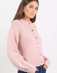 AMONG THE BRAVE MIRAGE FLUFFY CREWNECK CARDIGAN