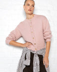 AMONG THE BRAVE MIRAGE FLUFFY CREWNECK CARDIGAN