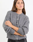 AMONG THE BRAVE MIRAGE FLUFFY CREWNECK CARDIGAN