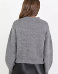 AMONG THE BRAVE MIRAGE FLUFFY CREWNECK CARDIGAN