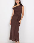 GEORGIA ZOE MONARCH MESH OFF SHOULDER MAXI DRESS