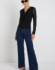 AMONG THE BRAVE NETWORK MESH KEYHOLE LS TOP