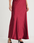BY ROSA. PRESERVE SATIN FLOATY BIAS MIDI SKIRT