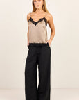 STORIES BE TOLD NOCTURNE SATIN LACE TRIM CAMI