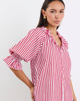 IVY + JACK NOETIC ERD STIPE SHORT SLEEVE BLOUSE