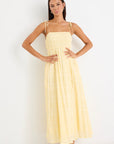 IVY + JACK OFFSHORE BUTTER SHIRRED STRAPPY MAXI DRESS