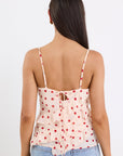 GEORGIA MAE OUTGOING CREAM CHERRY POLKA DOT FRILL CAMI TOP