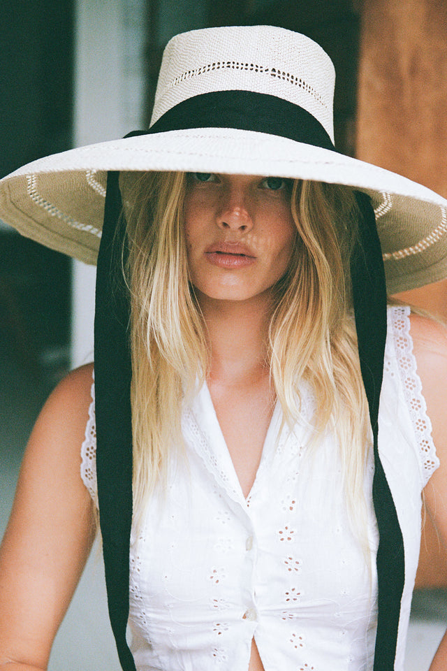 Lack of Color - Paloma Sun Hat Lattice Lack Of Color Paloma Lattice Sun Hat In Ivory - 56% Off  main image 3