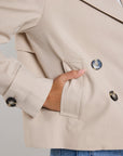STORIES EB TOLD PATHWAY CROPPED TRENCH JACKET
