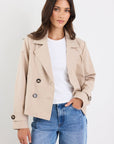 STORIES BE TOLD PATHWAY CROPPED TRENCH JACKET