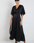 AMONG THE BRAVE PICASSO JACQUARD SS KIMONO MIDI DRESS