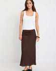 REUNION BLISS DARK CHOCOLATE SKIRT