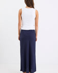 RE:UNION BLISS LINEN BIAS MIDI SKIRT