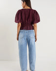 GEORGIA MAE PROMPT BUBBLE SLEEVE TOP