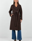 IVY + JACK PROVENCE MELTON DOUBLE BREASTED BELTED COAT