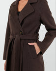 IVY + JACK PROVENCE MELTON DOUBLE BREASTED BELTED COAT
