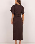 RE:UNION PULSE COTTON GATHERED WAIST DETAIL SHORT SLEEVE DRESS