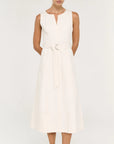 STAPLE THE LABEL ROSELLE BELTED MIDI DRESS