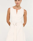 STAPLE THE LABEL ROSELLE BELTED MIDI DRESS