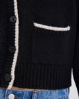 IVY + JACK RAPPORT V NECK CONSTRAST EDGE CARDIGAN