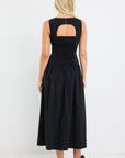 STORIES BE TOLD RESULTS COTTON STRUCTURED SLEEVELESS MAXI DRESS