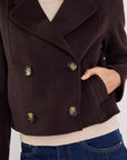 IVY + JACK REVERIE MELTON DOUBLE BREASTED PEACOAT