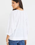 REUNION REVOLUTIONARY LINEN RELAXED LS TOP