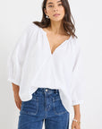 REUNION REVOLUTIONARY LINEN RELAXED LS TOP