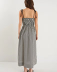 AMONG THE BRAVE RHAPSODY STRIPE STRAPPY SHIRRED BODICE MAXI DRESS