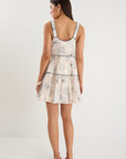 IVY + JACK RHYTHM SKETCH FLORAL STRAPPY MINI DRESS
