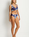 SEA LEVEL RUMBA CROSS FRONT MULTI BRA + MID BIKINI PANT SET