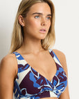 SEA LEVEL RUMBA CROSS FRONT MULTI BRA + MID BIKINI PANT SET