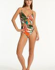 SEA LEVEL TROPLAUXE CROSS FRONT SCOOP BACK ONE PIECE
