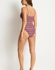 SEA LEVEL TESSERA CROSS FRONT ONE PIECE