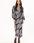 SEEKING LOLA ELEGANT DRESS - NAVY WHISPER