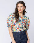 SEEKING LOLA RELAXED CAREFREE POPPY TOP
